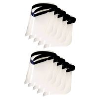 Kit Com 10 Protetor Facial 2020Pp Visor Em Polipropileno Transparente