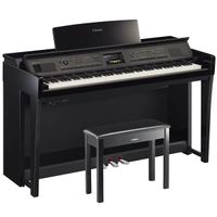 Piano Digital Yamaha Clavinova Cvp-805Pe Polished Ebony Com Banco