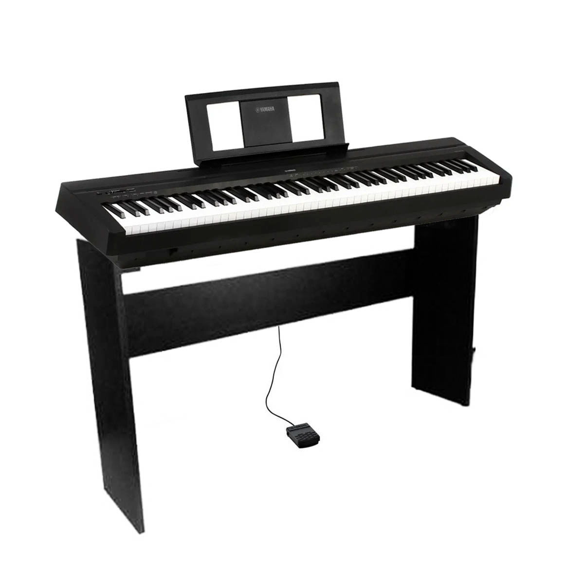 Kit Piano Yamaha P45B Digital Com Estante Ap Mobile E Pedal Original
