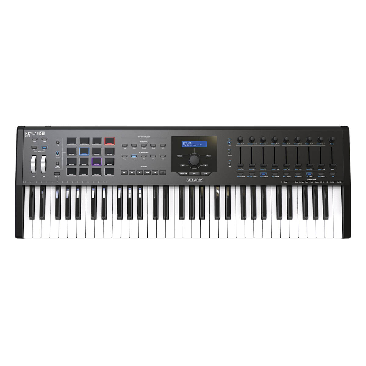 Teclas Controlador Midi Arturia Keylab Mkii 61 Teclas Black