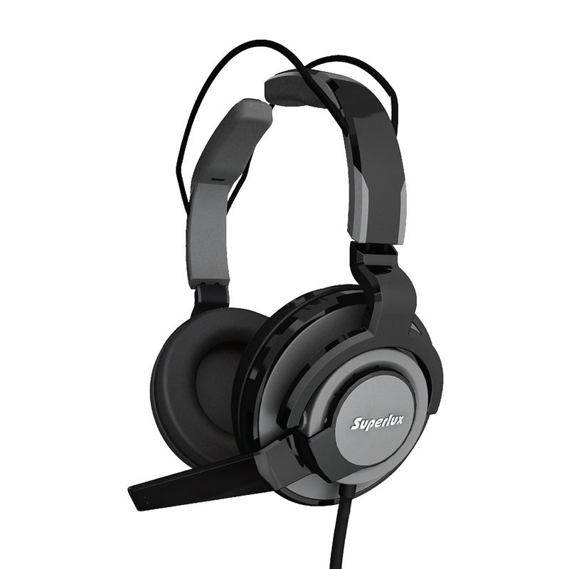FONE-OUVIDO-SUPERLUX-HMC-631-COM-MICROFONE-PRETO