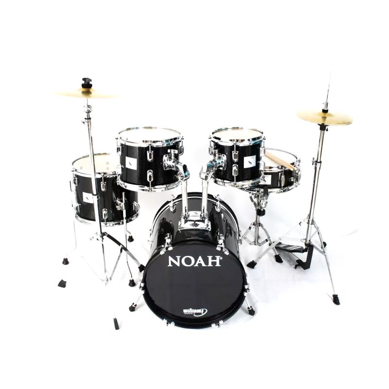 Bateria-Noah-Black-Sparkle-Juvenil-Completa-Bumbo-16-OFICIALAS