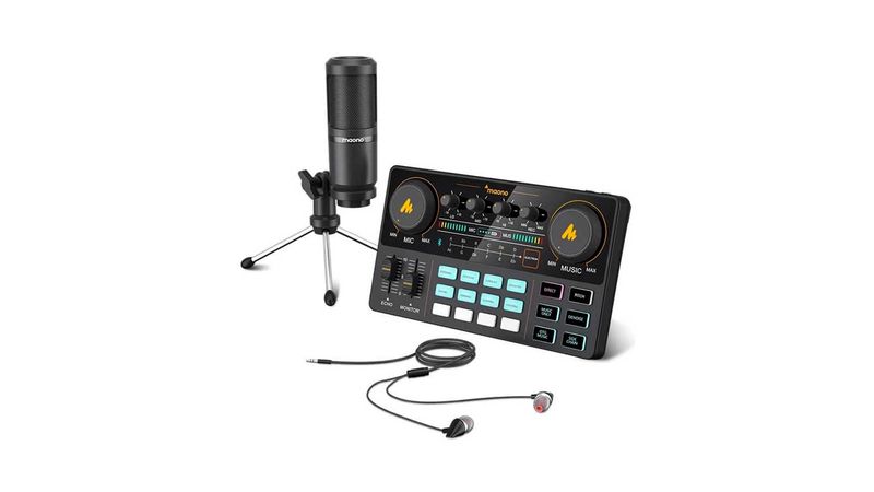 INTERFACE MAONO AU-AM200 S1 PARA PODCAST KIT COM FONE E MICROFONE