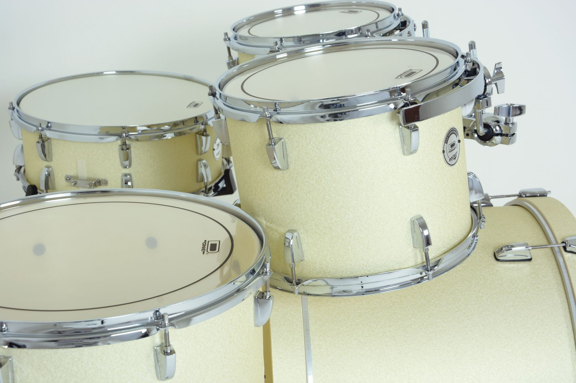 BATERIA D ONE ROCKET DR22 WSS WHITE SATIN SPARKLE