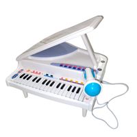 Piano Infantil De Calda Classic Cor Branca 32 Teclas Com Microfone Showroom