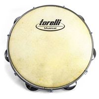 Pandeiro 10 Torelli Tp300Bc Injetado Branco Pele Animal