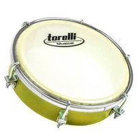 Tamborim Torelli Tt404Am Injetado Amarelo Pele Leitosa