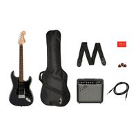 Kit Fender Squier Affinity Stratocaster HSS Charcoal Frost Gig Bag Frantman 15G AMP 0372821069