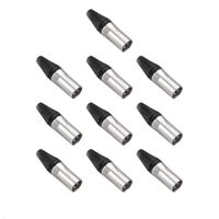 Kit com 10 Conectores Neutrik Nc3Mxx Xlr Macho