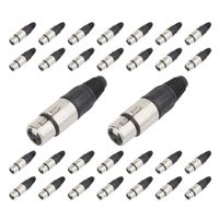 Kit com 30 Plugs Conectores Neutrik Nc3Fx Xlr Fem De Linha 2