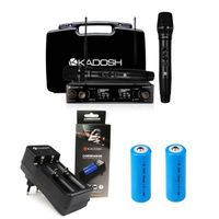 Kit Microfone Kadosh K-502m com bateria e carregador