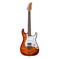 Guitarra Seizi Katana Musashi Plus HSS RW Quilted Bourbon Burst