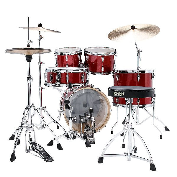 bateria-completa-5-tambores-bumbo-18-vermelha-brm-tama-imperialstar-ip58h6w-brm--3xou7zw9mx