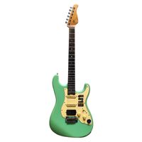 Guitarra Inteligente Mooer GTRS P800 MG Mint Green com Pedal GWF4 BK
