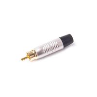 Conector Rean RF2C-AU-0 RCA Cabo Nickel Contato Gold Preto 14925