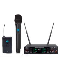 Microfone Sem Fio Duplo Kadosh K-492C Bastão E Head