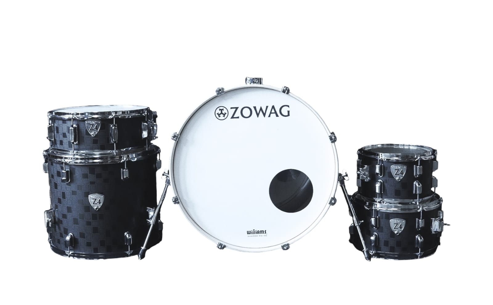Bateria ZOWAG Z4 MROCKS Shell Pack 4 Pcs Birch Wood 22 Black Saquare