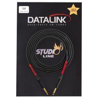 Cabo Datalink SI531 Studio Preto 1,00 MM2 Neutrik P10 X P10 90 Dourado 3 Metros