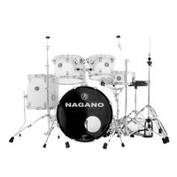 Bateria Nagano Garage Rock MWT 22 14 10 12 16 Modern White com Ferragem