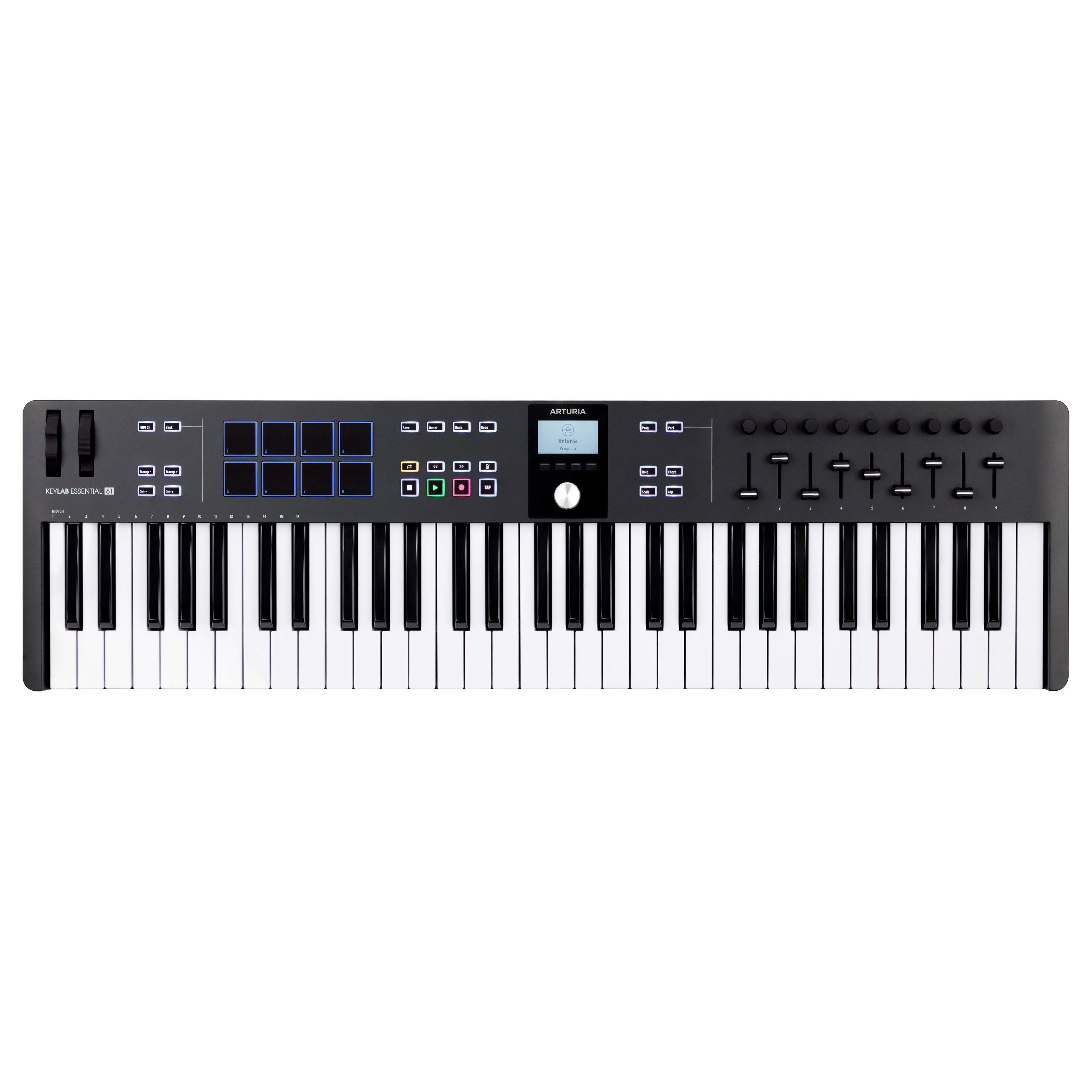 DTM・DAW Arturia KeyLab Essential 61 mk3 Black Teclado Controlador Arturia Keylab Essencial 61 MK3 Preto