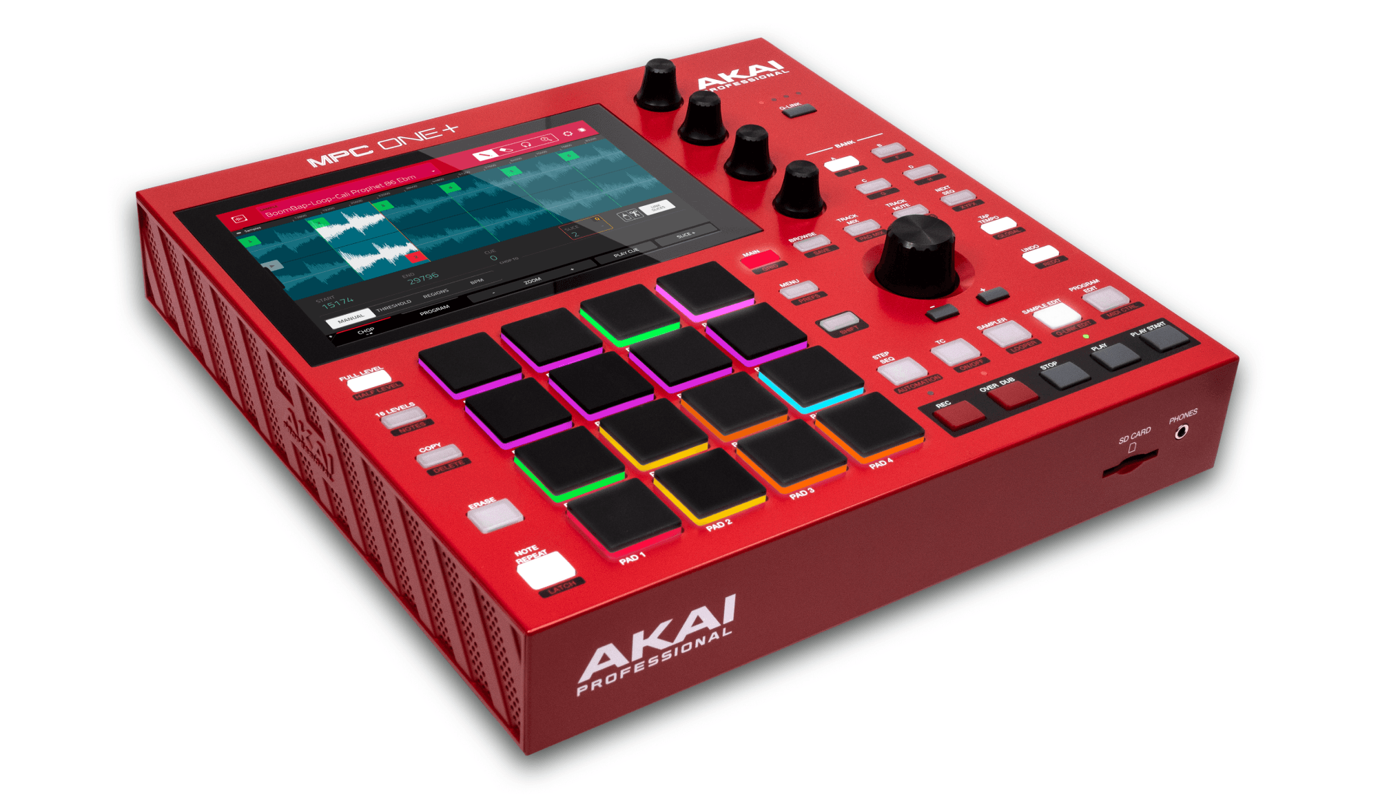 Sequenciador Akai MPC ONE Plus MK2 Standalone Vermelho