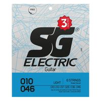 Kit Encordoamento Para Guitarra Sg 010 Níquel Tensão Leve Triple Pack 5198Tp