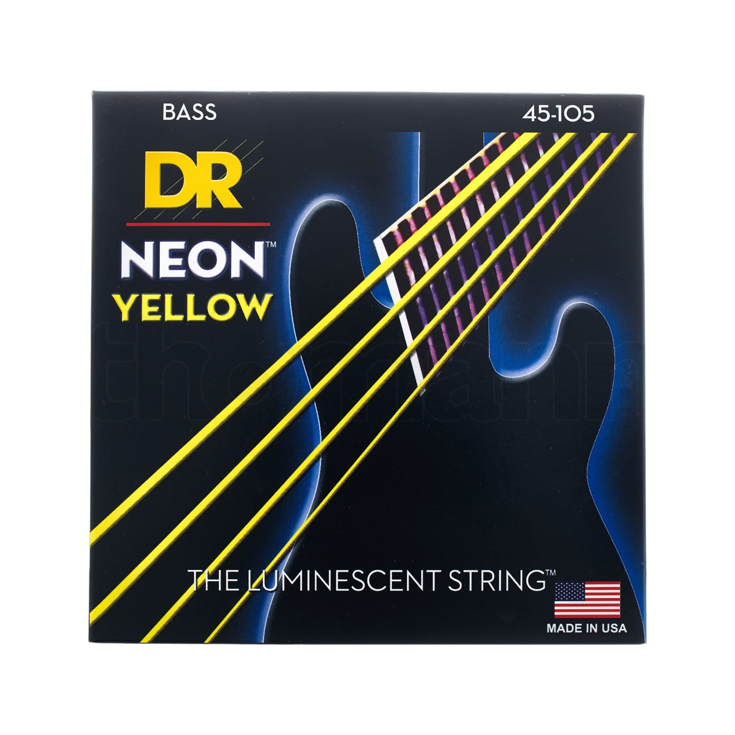 Encordoamento Baixo Dr Nyb-45 045 Neon Yellow 4 Cordas