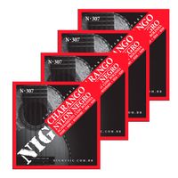 Kit 4 Encordoamentos Charango NIG N-307 Nylon Preto