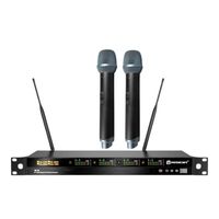 Microfone Duplo S/ Fio Relacart UH2 C/ Receptor UR-2Q