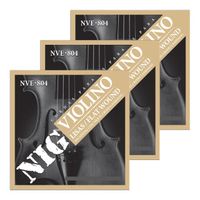 Kit 3 Encordoamentos Violino NIG NVE-804 4/4
