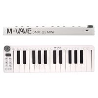 Teclado Controlador M-Vave SMK-25 Mini Branco 25 Teclas