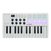 Teclado Controlador M-Vave SMK-25 Branco 25 Teclas