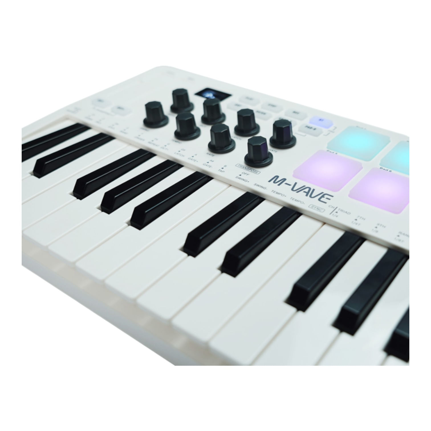 Teclado Controlador M-Vave SMK-25 Branco 25 Teclas