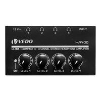 Amplificador de Fone Vedo HA400 4 Canais