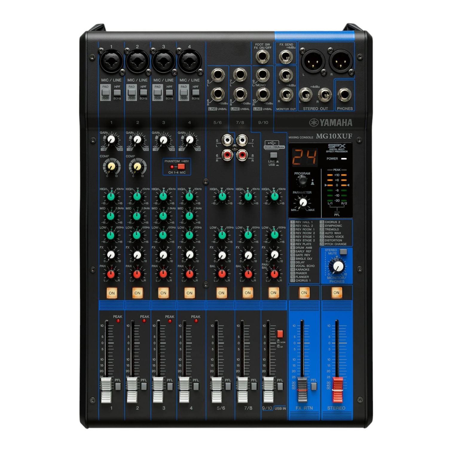 YAMAHA ヤマハ MIXING CONSOLE ミキサー MG10XUF Mesa Yamaha Analógica MG10XUF 10 Canais