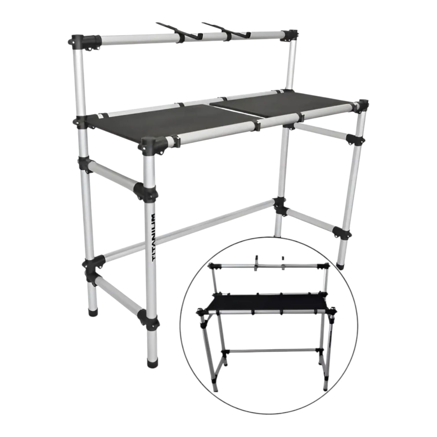 Rack Titanium RDJ Prata Para Controladoras