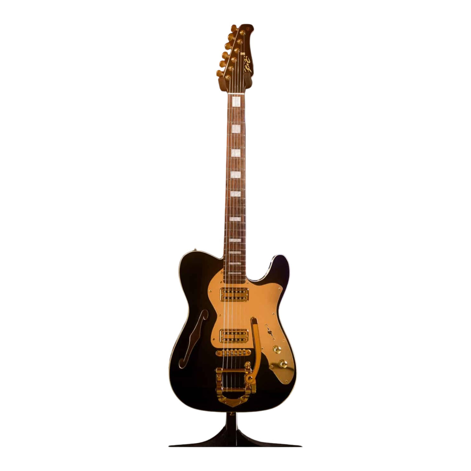 Guitarra Seizi Vintage Origami Black Gold