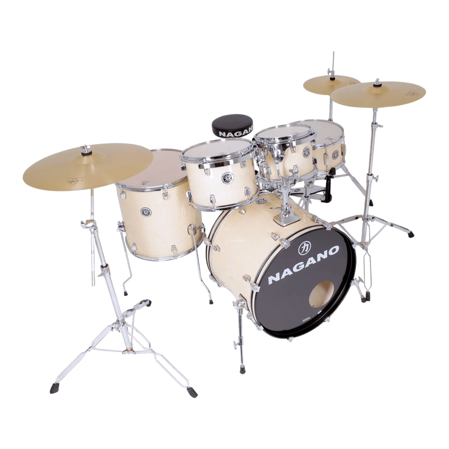 Bateria Nagano Garage Fusion 20 / 14 Natural Clear Com Ferragem E Banco