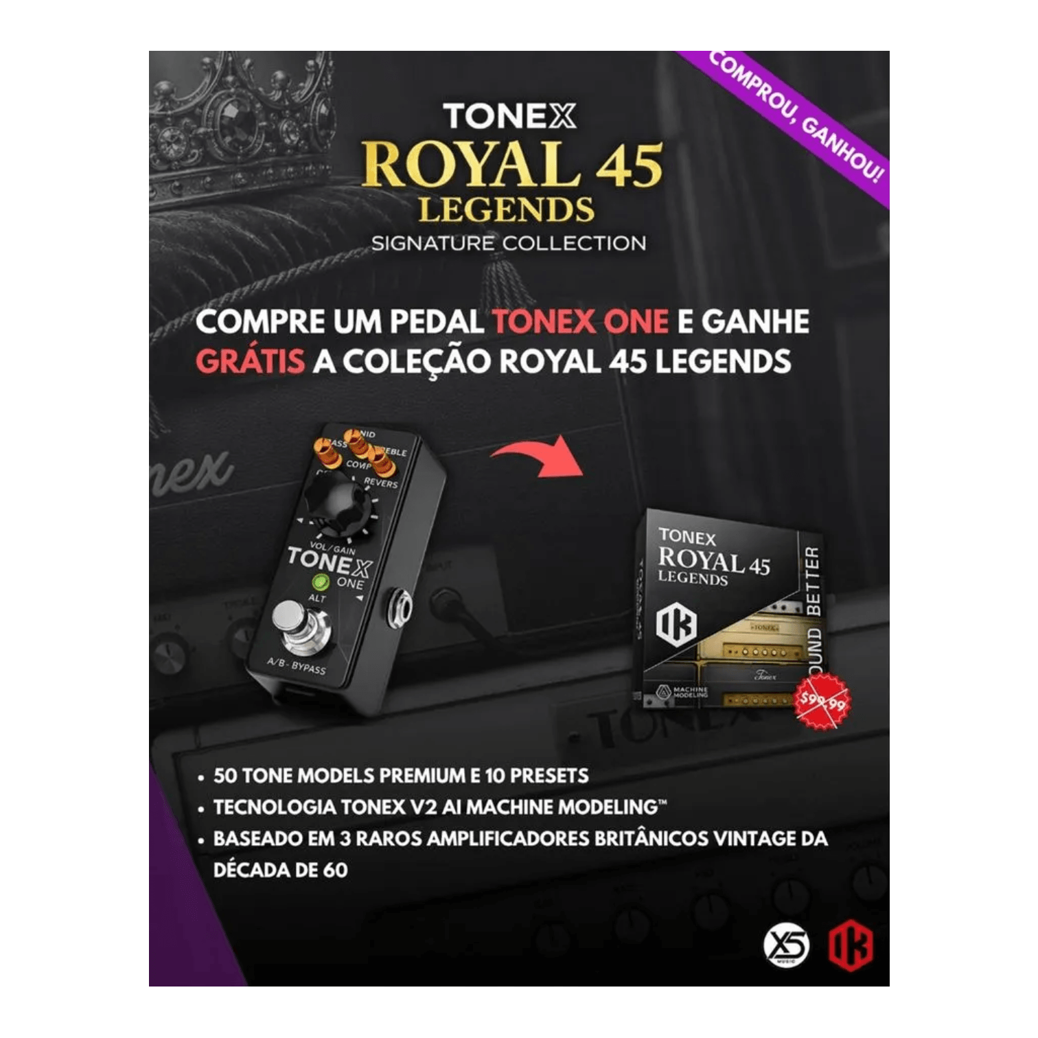 Pedal Amplitube Tonex One para Guitarra